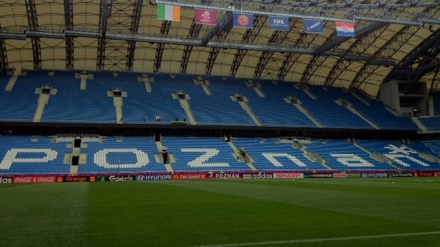 The stadium in Poznan