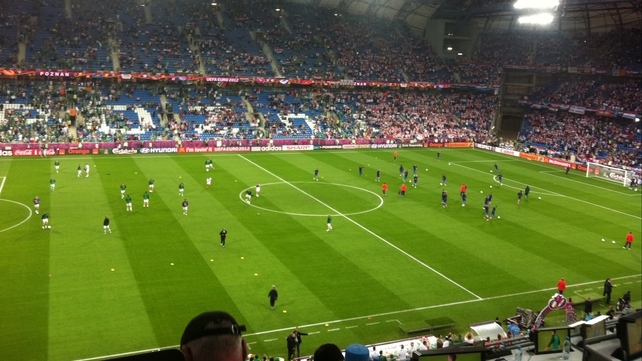 The view in the stadium before kick-off