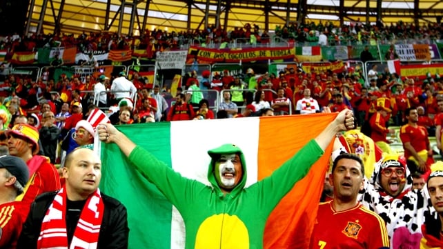 The Irish fans outnumbered and outsung their Spanish counterparts from start to finish