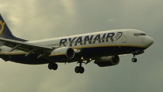 The Ryanair plane that struck the runway on takeoff The Ryanair plane that struck the runway on takeoff