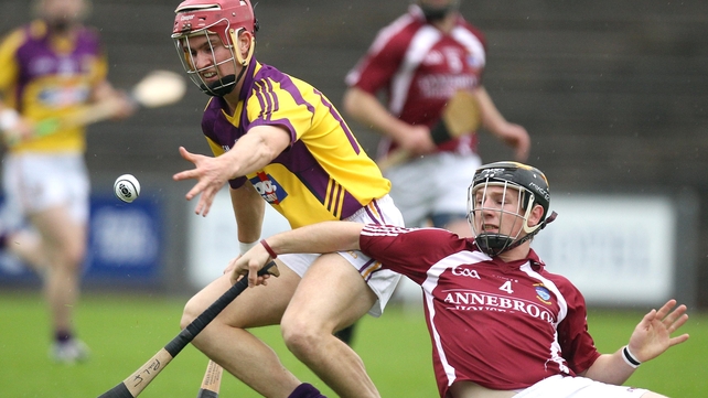Wexford's Paul Morris with Paul Fennell of Westmeath