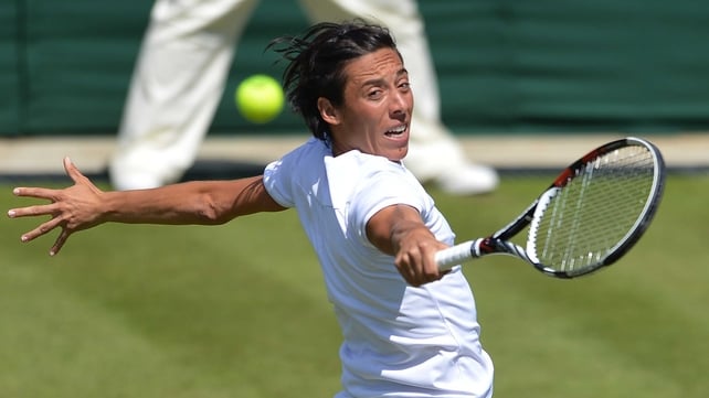 Francesca Schiavone survived break point in the second set