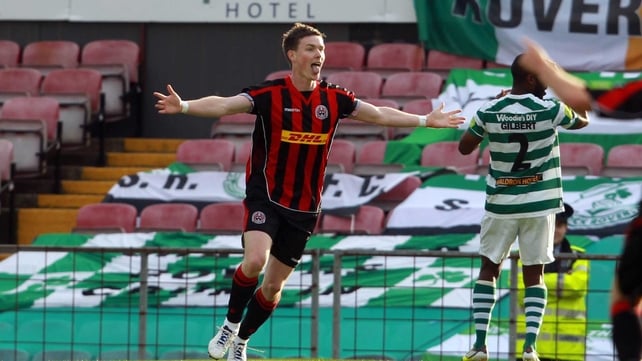 Peter McMahon has scored a brace for Bohemians as they crushed Shamrock Rovers 4-0