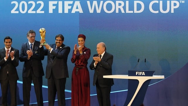 Qatar delegates celebrate after being named as 2022 hosts