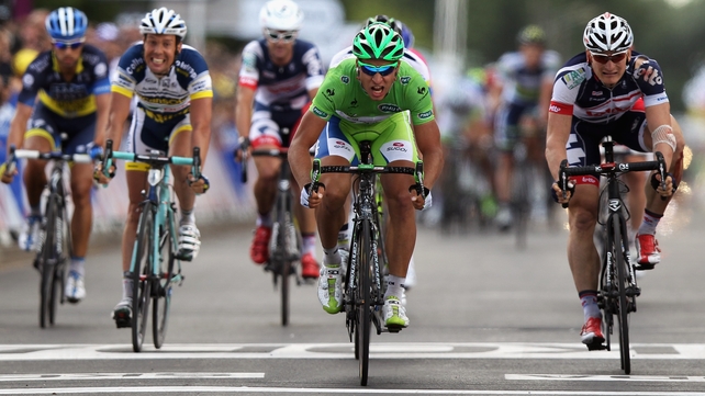 Peter Sagan edged out Andre Greipel in France