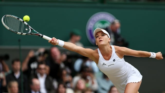 Agnieszka Radwanska battled hard to win the second set