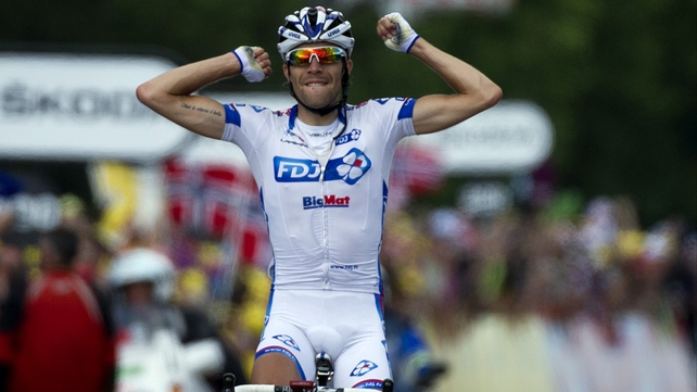 Stage winner Thibaut Pinot