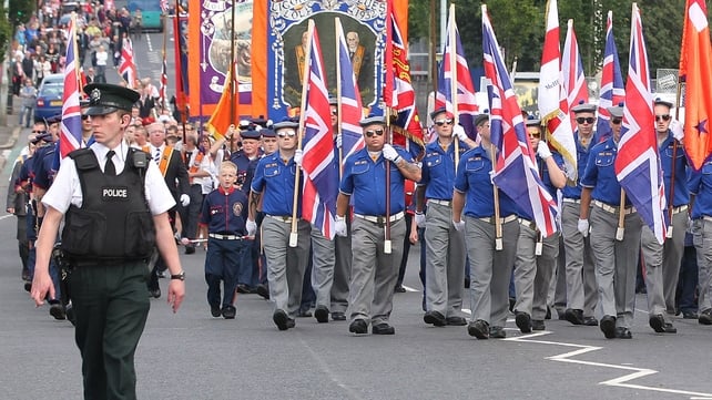 The talks cancellation came after a decision on an Orange Order parade The talks cancellation came after a decision on an Orange Order parade