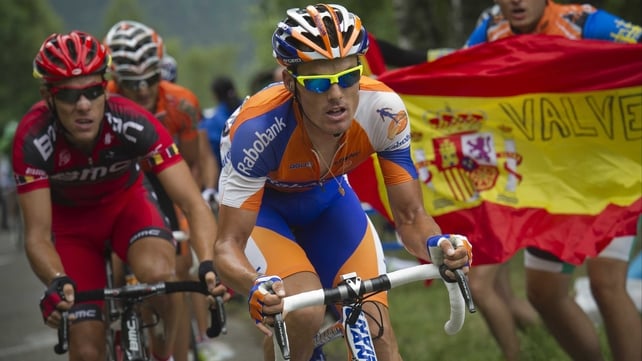 Spain's Luis-Leon Sanchez (r) secured a fourth Tour stage victory but the day's action had little impact on the general classification
