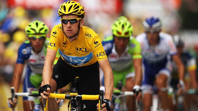Bradley Wiggins is believed to have suffered broken ribs and bruises following a collision between his bike and a Vauxhall Astra