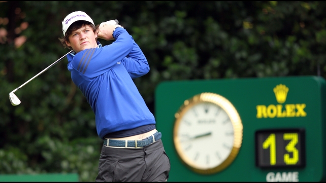 Amateur champion Alan Dunbar's card was ruined by two sevens