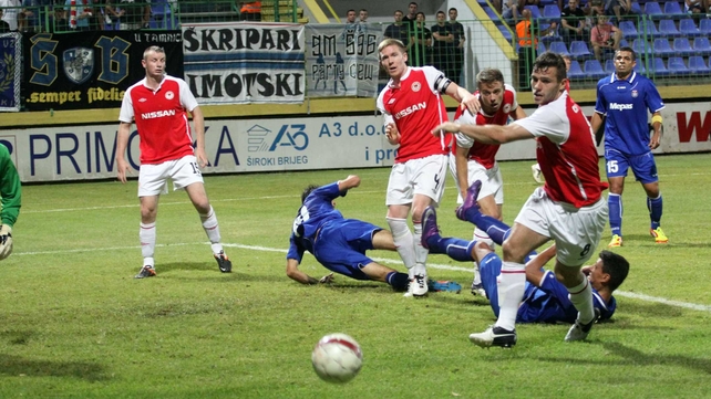 Pat's conceded a late goal against Siroki Brijeg last night