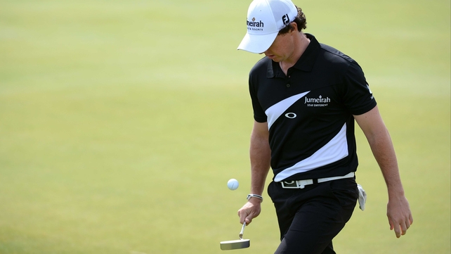 Rory McIlroy struggled around the Lytham links
