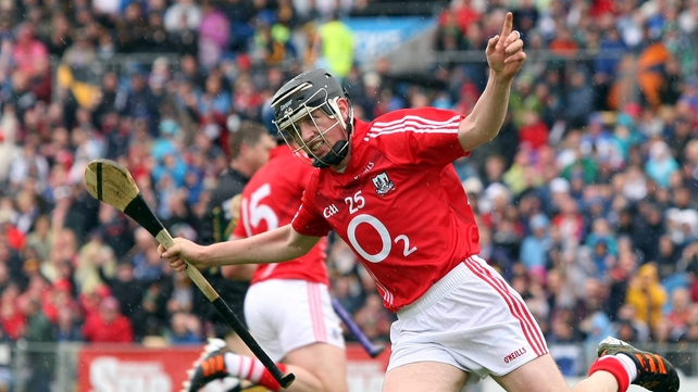 Jamie Coughlan wheels away in delight after scoring the only goal of the game