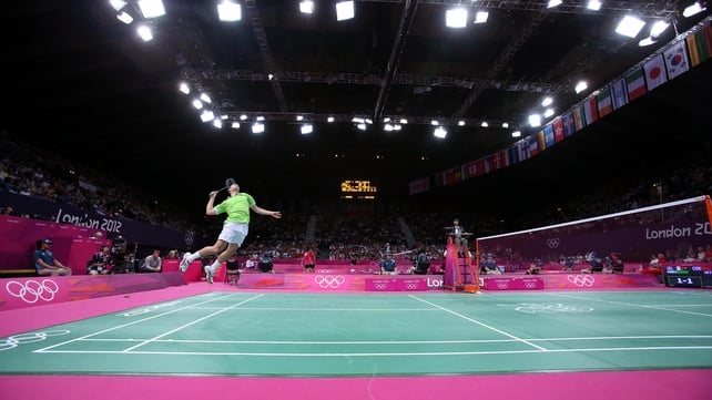 Scott Evans in action at the Olympics this afternoon