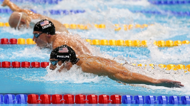 Ryan Lochte swam the second fastest time of the year to beat Michael Phelps in the 100m butterfly