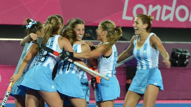 Argentina celebrate en route to defeating New Zealand