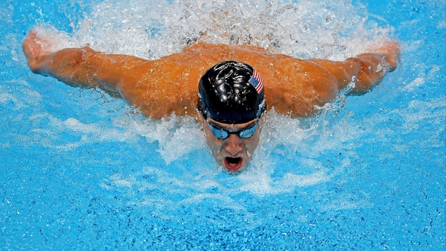 Michael Phelps was seventh at the turn