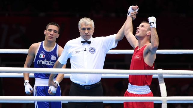 John Joe Nevin is guaranteed a medal after his victory on Sunday