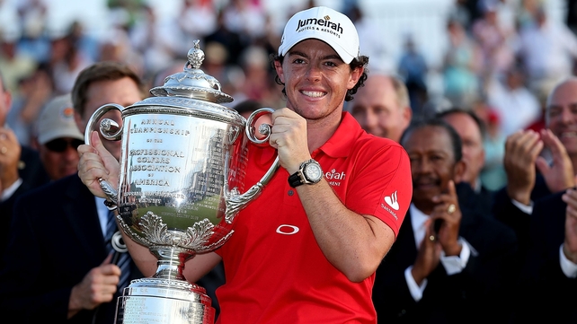 Rory McIlroy finished off the PGA Championship in style, shooting a six under 66 to win by eight shots