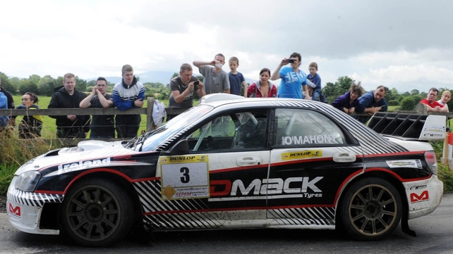 O'Mahony in his Subaru in action on the Tipperary roads