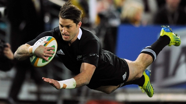 Cory Jane scored New Zealand's second try in their 27-19 victory over Australia