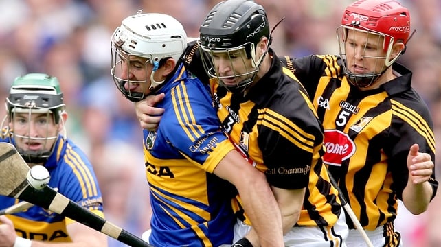 Tipperary's Patrick 'Bonner' Maher with JJ Delaney and Tommy Walsh of Kilkenny