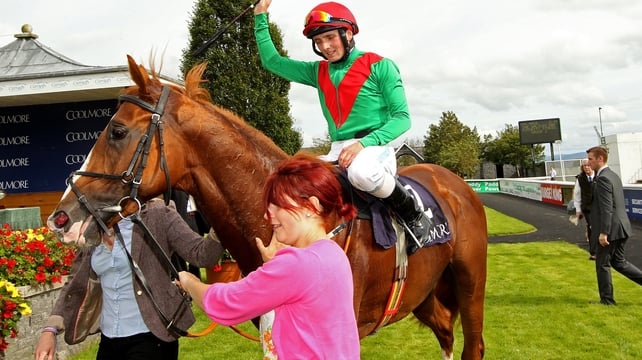 Winning jockey Chris Hayes abaord First Cornerstone