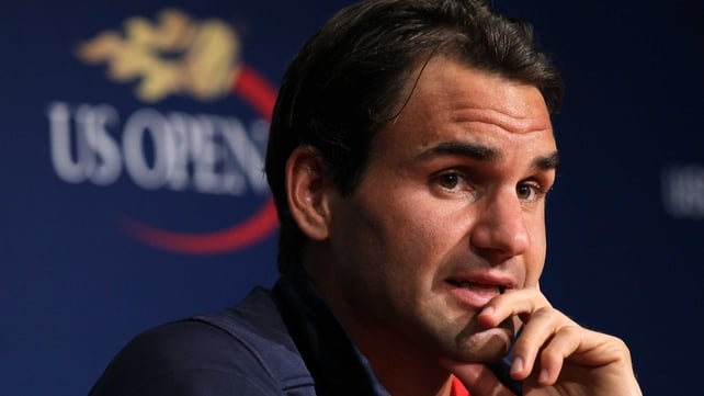 Roger Federer is in relaxed mood as he talks to media ahead of the US Open