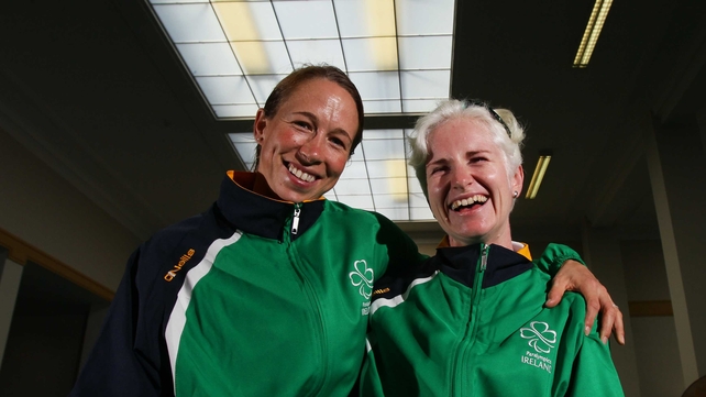 Fran Meehan (left) and Catherine Walsh have secured silver