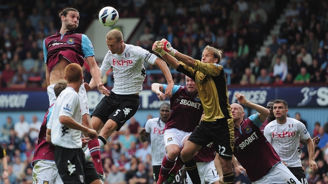 Andy Carroll was a hit with the West Ham fans on his debut