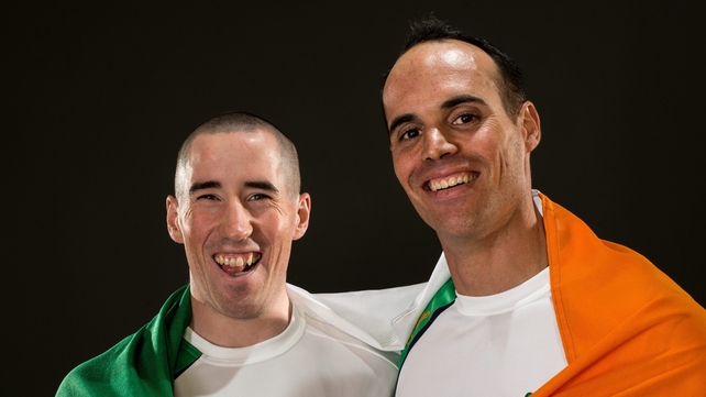 Shane Ryan (left) and Kevin du Toit (right) form the male half of Ireland's mixed coxed fours