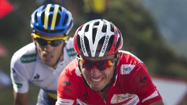 Joaquin Rodriguez leads Alberto Contador by 28 seconds overall with five days of riding to go in La Vuelta a Espana