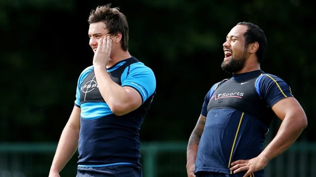 Quinn Roux (left) and Leo Auva'a both start for Leinster on Saturday