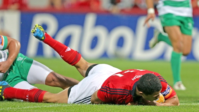 Doug Howlett crosses the whitewash for Munster