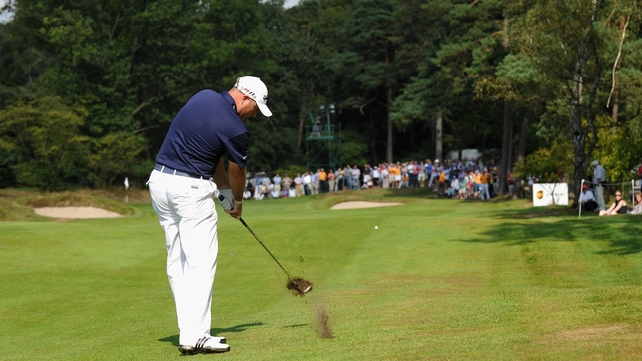 Graeme Storm lost a five-shot lead at the KLM Open on Saturday