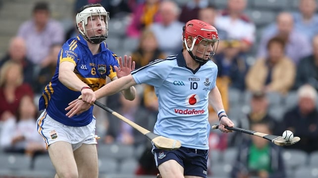 Dublin's Conor McHugh is chased down by Tipperary's Tomas Hamill