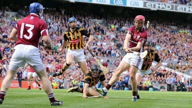 Joe Canning struck the first goal of the game for the Tribesmen
