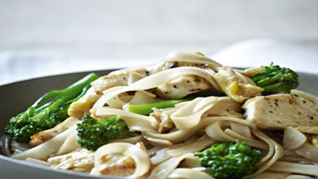 Chicken Stir-Fry with Rice Noodles Chicken Stir-Fry with Rice Noodles
