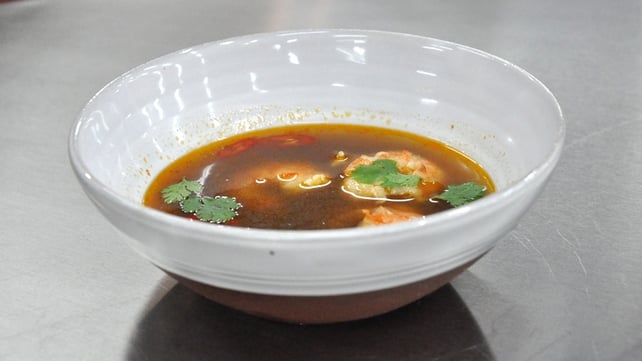 Thai soup with prawns Thai soup with prawns