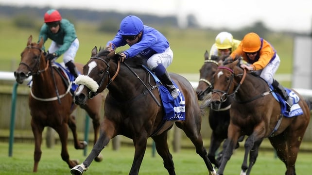 Certify on the way to outsprinting rivals to win the Shadwell Fillies' Mile at Newmarket