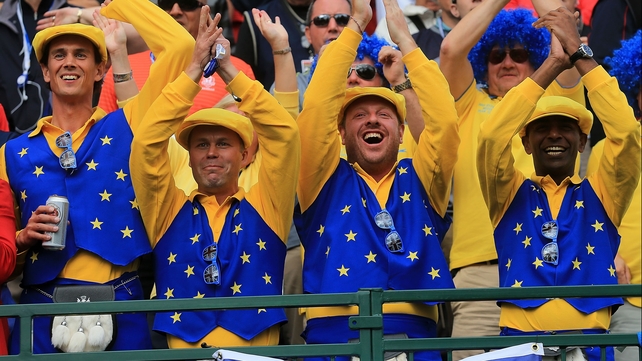 The European fans are making their presence felt at Medinah