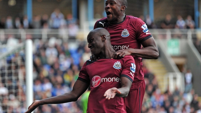 Demba Ba almost apologises to the Reading fans with his celebration