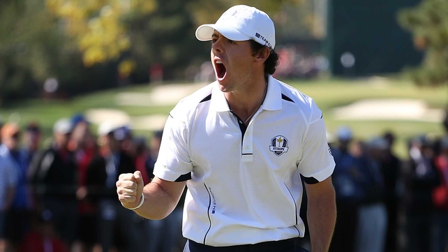 Rory McIlroy is one of the early Europeans out looking to put points on the board to put pressure on the USA