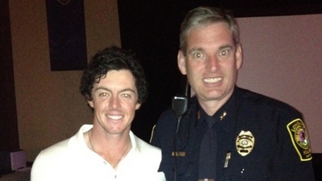 "Me with my chauffeur who drove me to the course yesterday!!" - Rory McIlroy