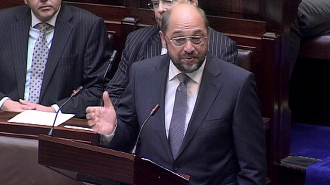 Martin Schulz said Ireland had tackled its financial difficulties with determination Martin Schulz said Ireland had tackled its financial difficulties with determination