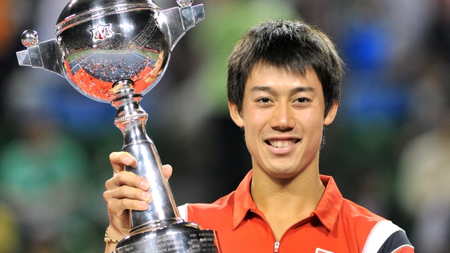 Kei Nishikori delighted the home crowd with a 7-6 3-6 6-0 victory in Tokyo