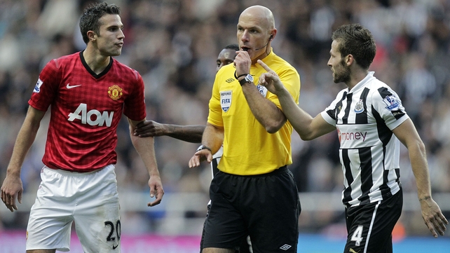 Manchester United's Robin Van Persie won't face any action over his apparent clash with Yohan Cabaye in yesterday's Premier League tie with Newcastle