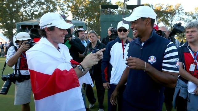 Rory McIlroy and Tiger Woods avoided each other in the Ryder Cup but they will clash in the World Golf Final in Turkey on Wednesday