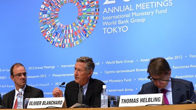 Olivier Blanchard announced the World Economic Outlook at a press conference in Tokyo Olivier Blanchard announced the World Economic Outlook at a press conference in Tokyo